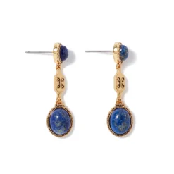 New The Met Store Ancient Gems Triple-Drop Lapis Earrings