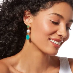 Outlet The Met Store Ancient Mixed Motifs Glass Triple-Drop Earrings