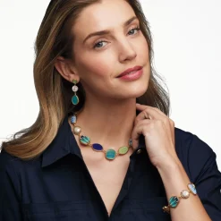 Hot The Met Store Ancient Mixed Motifs Glass Statement Necklace