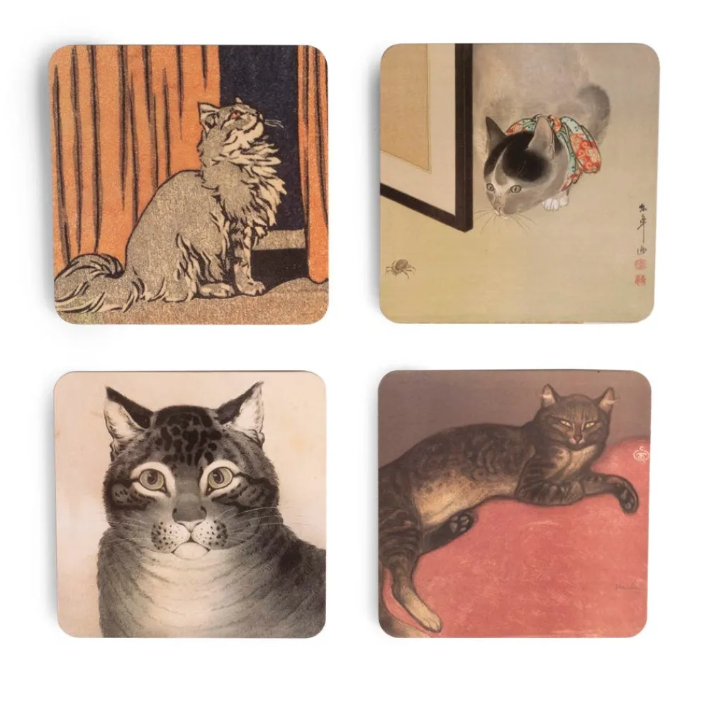 Hot The Met Store Cats Coasters