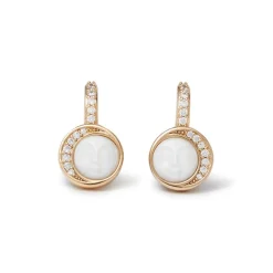 New The Met Store Celestial Symbols Carved Mother-of-Pearl Coin Hoop Earrings
