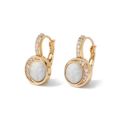 New The Met Store Celestial Symbols Carved Mother-of-Pearl Coin Hoop Earrings