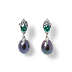 Discount The Met Store Chelsea Peacock Pearl Necklace and Drop Earrings Set
