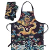 Best The Met Store Chinese Dragon Rank Badge Apron and Tea Towel Set