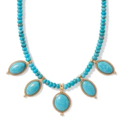 The Met Store Egyptian Hathor Turquoise Multi-Drop Necklace