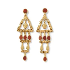 Outlet The Met Store Egyptian Nefer Amulet Red Jasper Chandelier Earrings