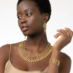 Best The Met Store Egyptian Nefer Amulet Red Jasper Ladder Bracelet