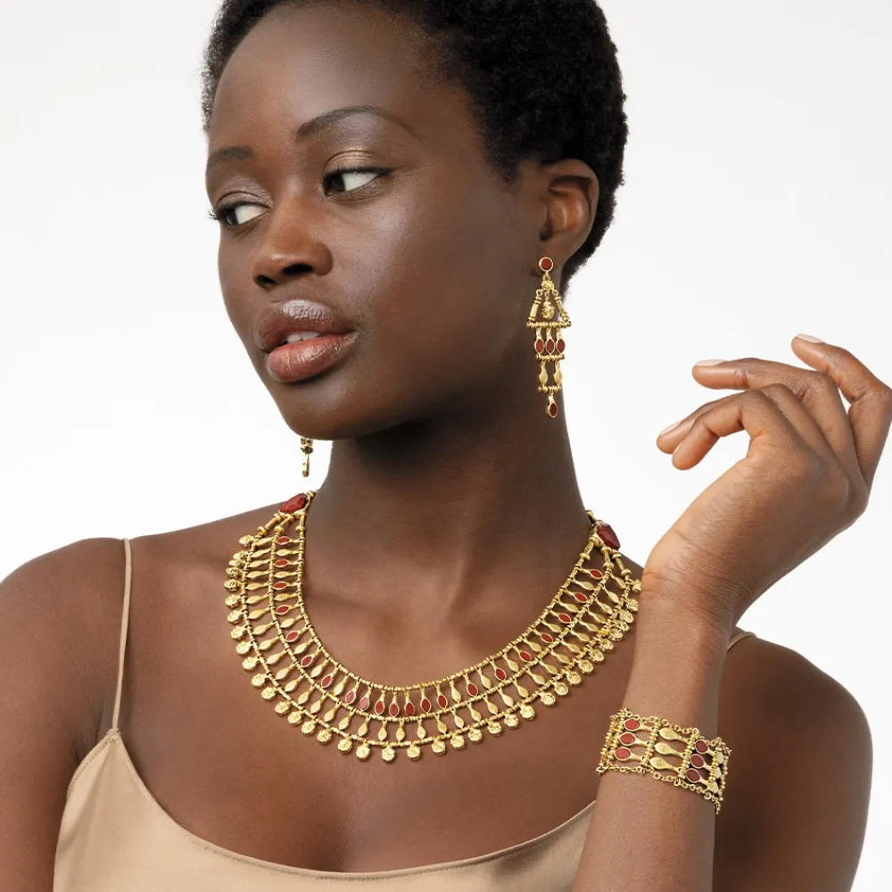 Best The Met Store Egyptian Nefer Amulet Red Jasper Ladder Bracelet