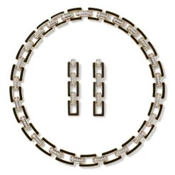 Sale The Met Store European Buckle Enamel Collar Necklace and Drop Earrings Set