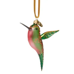 Hot The Met Store Green and Pink Hummingbird Glass Ornament