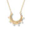 Clearance The Met Store Hammered Crescent Pearl Pendant Necklace