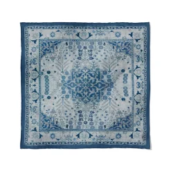 New The Met Store Iranian Vase Carpet Blue Cotton-and-Silk Pocket Square