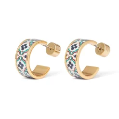 Sale The Met Store Iznik Cintamani Enamel Hoop Earrings