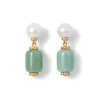 Hot The Met Store Karavas Gems Aventurine and Pearl Drop Earrings