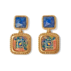 Discount The Met Store Kashan Carpet Square Drop Earrings