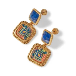 Discount The Met Store Kashan Carpet Square Drop Earrings