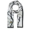 Hot The Met Store Louis C. Tiffany White Magnolia Oblong Silk Scarf