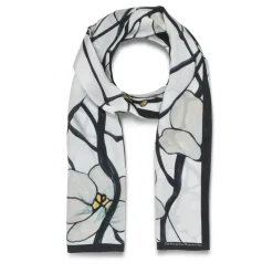 Hot The Met Store Louis C. Tiffany White Magnolia Oblong Silk Scarf