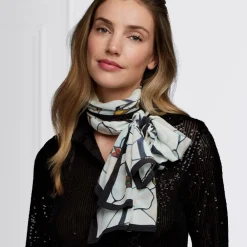 Hot The Met Store Louis C. Tiffany White Magnolia Oblong Silk Scarf