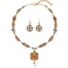 Best The Met Store Medieval Byzantine Statement Necklace and Drop Earrings Set