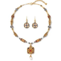 Best The Met Store Medieval Byzantine Statement Necklace and Drop Earrings Set