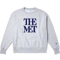 Hot The Met Store Met Logo Appliquéd Unisex Champion® Sweatshirt