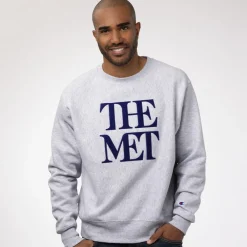 Hot The Met Store Met Logo Appliquéd Unisex Champion® Sweatshirt