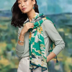 Hot The Met Store Ming Birds and Flowering Branches Oversize Oblong Scarf