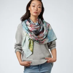 Best The Met Store Monet Blooms Double-Sided Square Silk Scarf