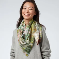 Best The Met Store Monet Blooms Double-Sided Square Silk Scarf