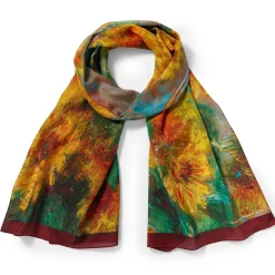 Outlet The Met Store Monet Sunflowers Oblong Silk Scarf