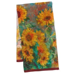 Outlet The Met Store Monet Sunflowers Oblong Silk Scarf