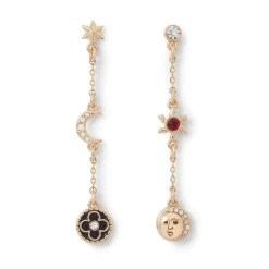 Outlet The Met Store Moonface and Crescent Drop Earrings