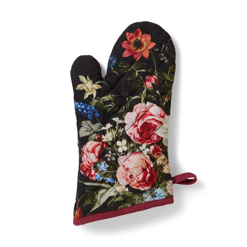 New The Met Store Peeters Bouquet of Flowers Pot Holder and Oven Mitt Set