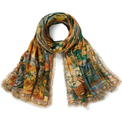 Best The Met Store Persian Pictorial Textile Oversize Oblong Scarf