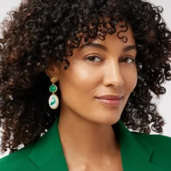 New The Met Store Qing Bottle Fish Cameo Drop Earrings