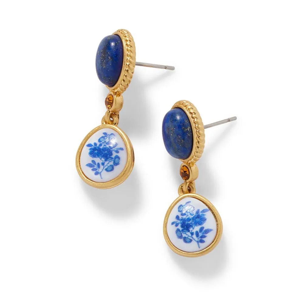 Clearance The Met Store Qing Bottle Floral Drop Earrings