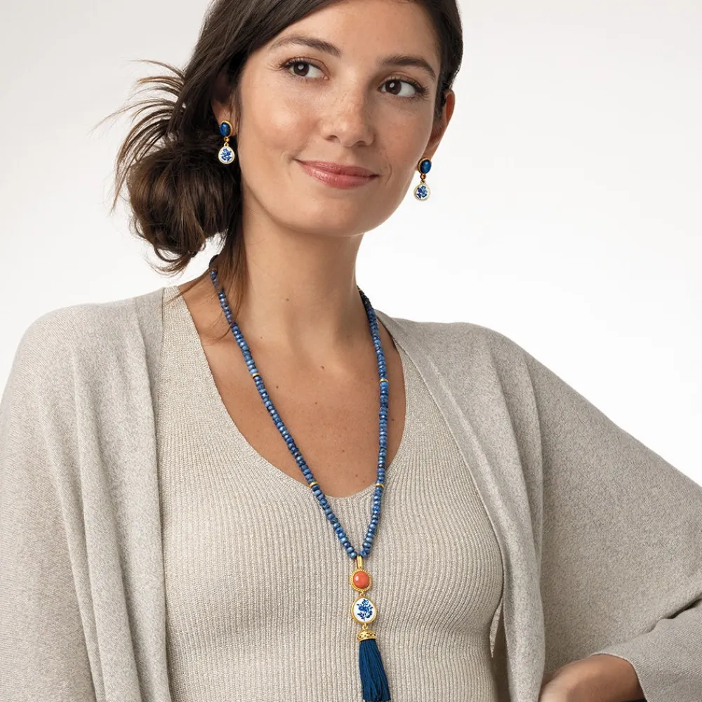 Clearance The Met Store Qing Bottle Floral Drop Earrings