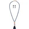 Discount The Met Store Qing Bottle Lariat Necklace and Floral Drop Earrings Set