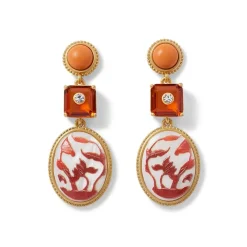 Outlet The Met Store Qing Bottle Lotus Pond Drop Earrings
