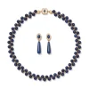 Online The Met Store Spanish Baldric Lapis Braided Necklace and Elongated Drop Earrings Set