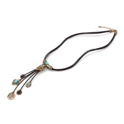 Best The Met Store Turkmen Leather Statement Necklace