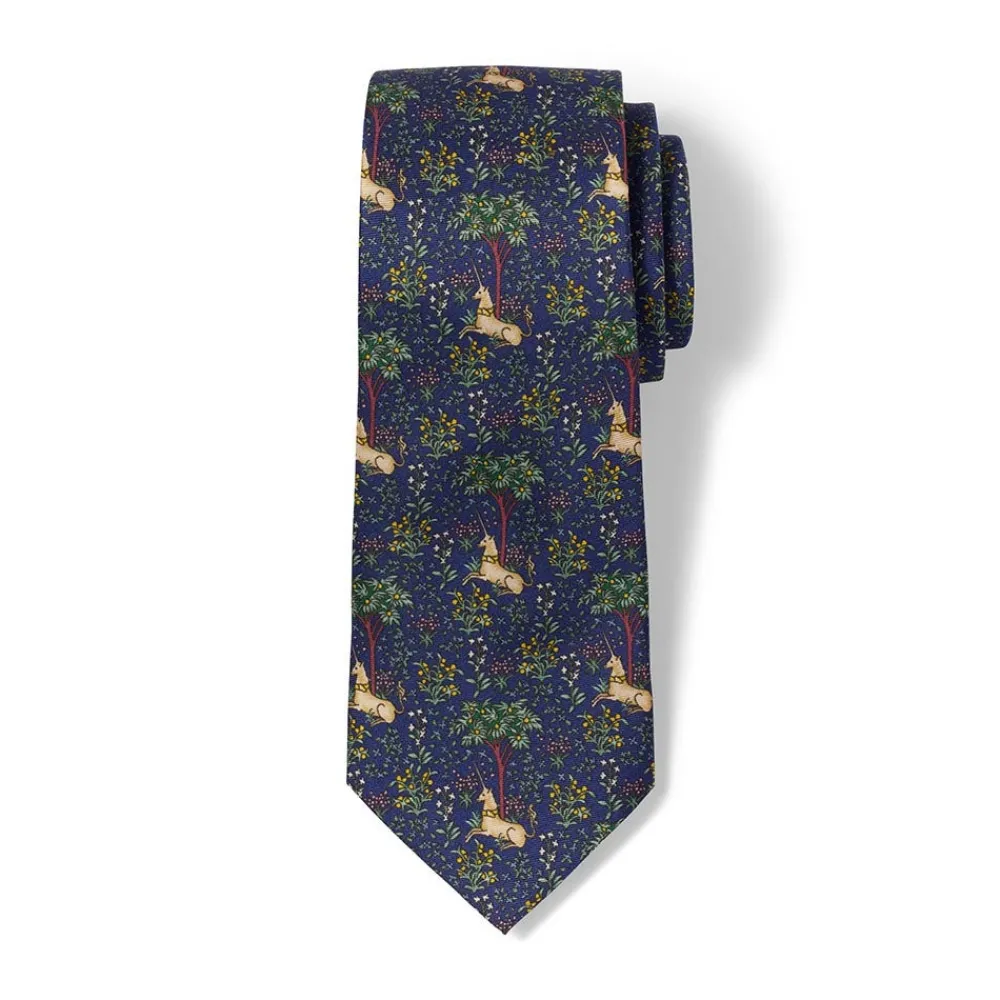 Hot The Met Store Unicorn in a Garden Silk Necktie