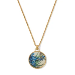 The Met Store Van Gogh Irises Enamel Pendant Necklace
