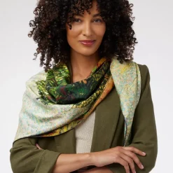 Hot The Met Store Van Gogh Stylized Nature Double-Sided Square Silk Scarf