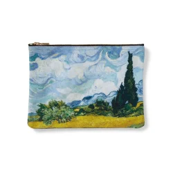 Hot The Met Store Van Gogh Wheat Field with Cypresses Zip Pouch