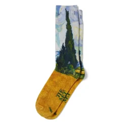 Discount The Met Store Van Gogh Wheat Field with Cypresses Men's Socks