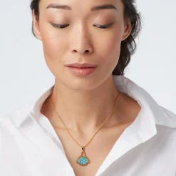 Hot The Met Store Wedjat Eye Scarab Spinning Pendant Necklace