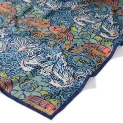 New The Met Store William Morris Peacock and Dragon Square Silk Scarf