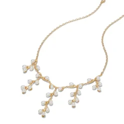 Discount The Met Store Willow Catkins Pearl Bib Necklace and Drop Earrings Set